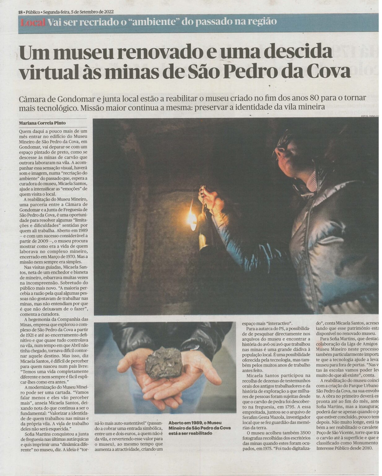 Museu Mineiro no Jornal Público
